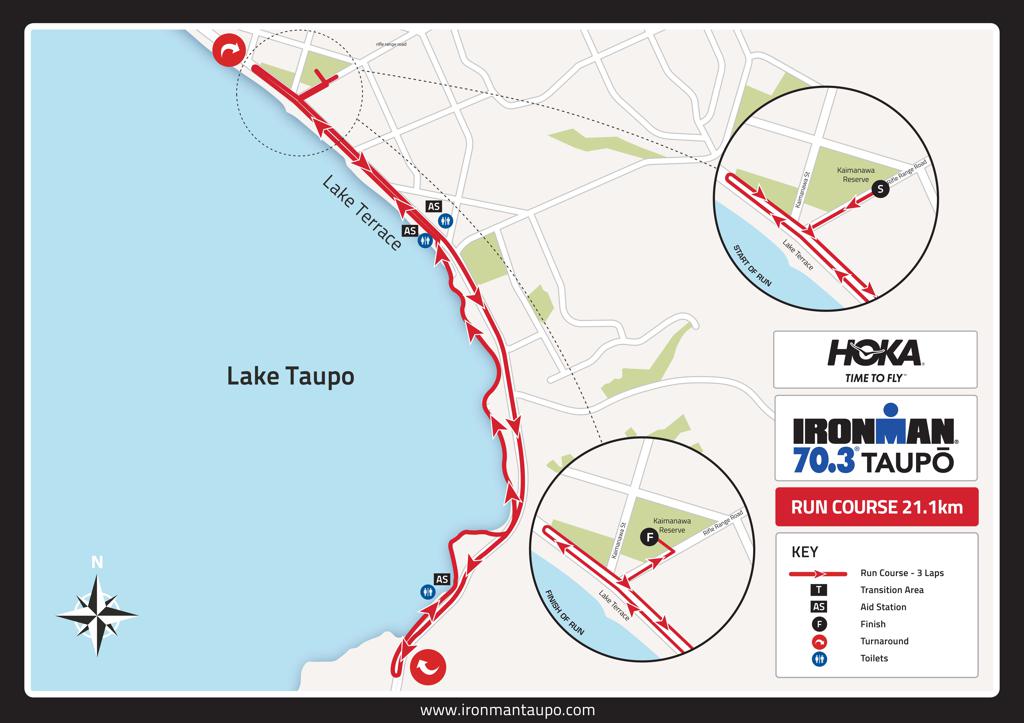 Run course map IM703 Taupo