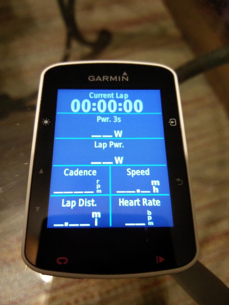 garmin 520 heart rate display
